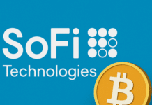 SoFi Technologies Logo mit Bitcoin und Ethereum