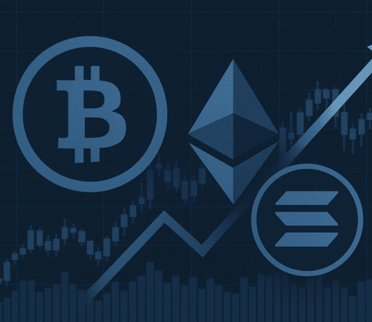PICTURE Bitcoin (BTC), Ethereum (ETH) und Solana (SOL)