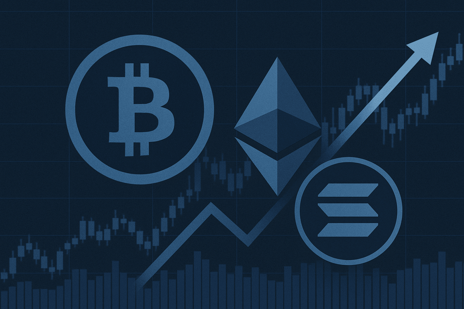 PICTURE Bitcoin (BTC), Ethereum (ETH) und Solana (SOL)