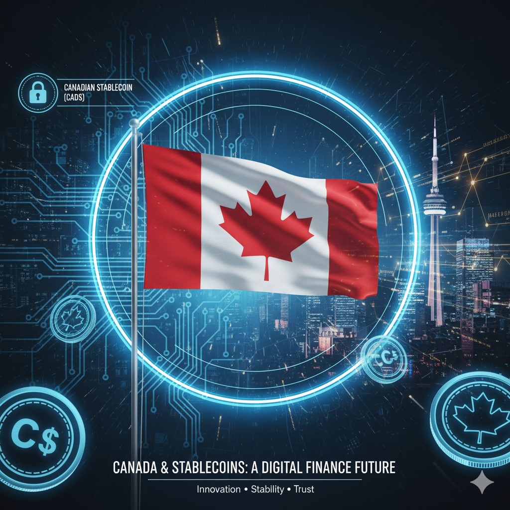Canadian flag and stablecoins