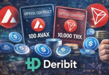 Deribit startet USDC-Optionen auf AVAX und TRX
