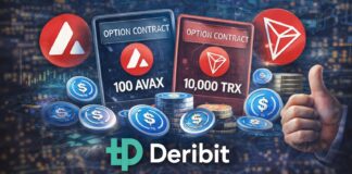 Deribit startet USDC-Optionen auf AVAX und TRX