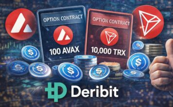 Deribit startet USDC-Optionen auf AVAX und TRX