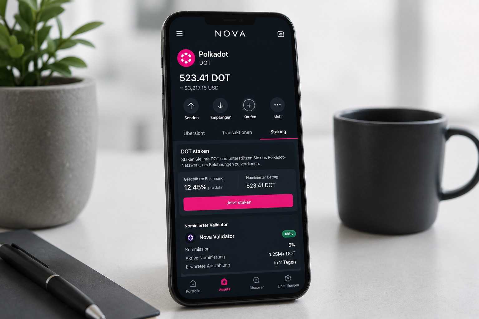 Nova Wallet für Polkadot
