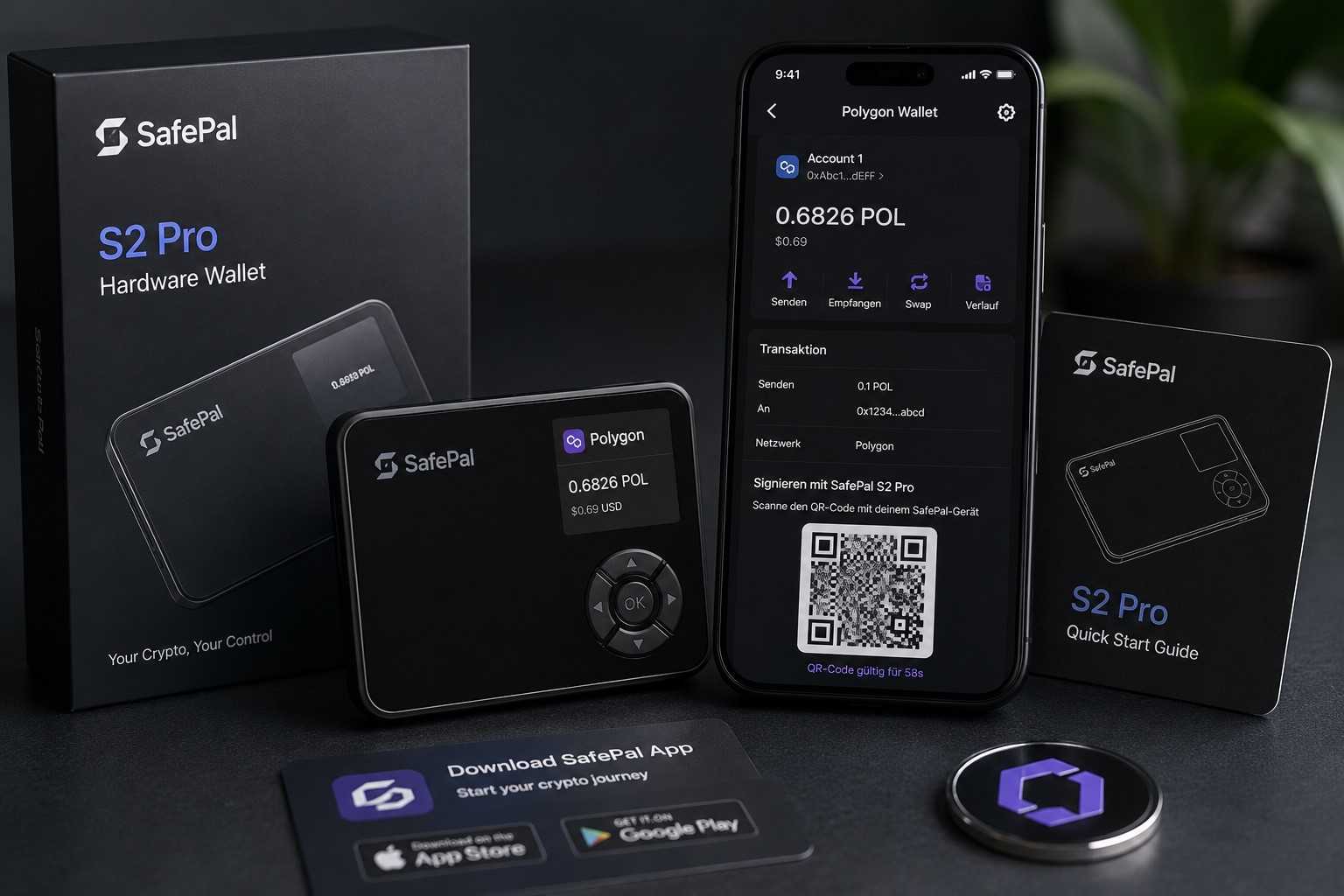 SafePal S2 Pro für Polygon-Hardware-Sicherheit.