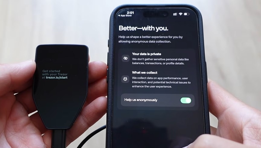 Trezor Safe 5 Anleitung und Verbindung mit Handy und Computer