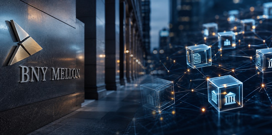 BNY Mellon verbindet klassische Fondsverwaltung mit Blockchain-Technologie durch eine digitale Transferstelle.