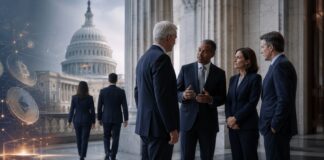 Bloomberg: Weitere Demokraten signalisieren Unterstützung für Clarity-Act-Verfahren US-Senatoren beraten über den Clarity Act zur Regulierung von Kryptowährungen vor dem Kapitol in Washington.
