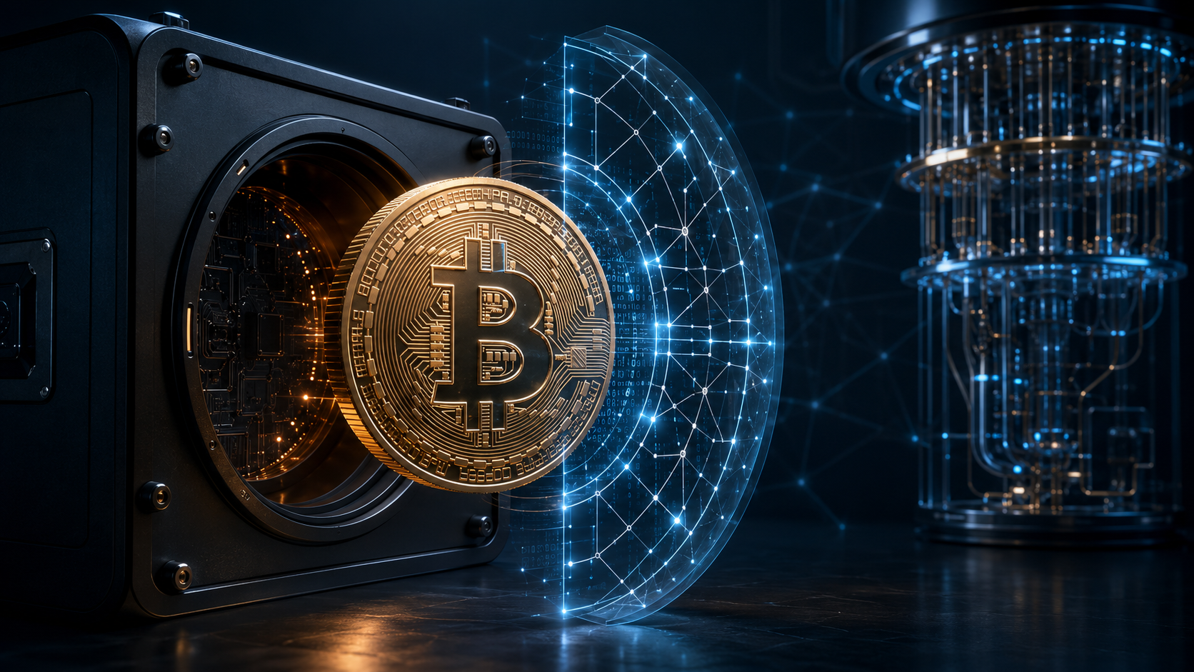 Bitcoin wird durch einen digitalen Schutzschild vor einem Quantencomputer geschützt
