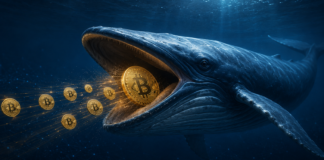 Bullisches Bitcoin-Signal? Große Wale bauen ihre Bestände massiv aus Großer Wal sammelt mehrere goldene Bitcoin ein