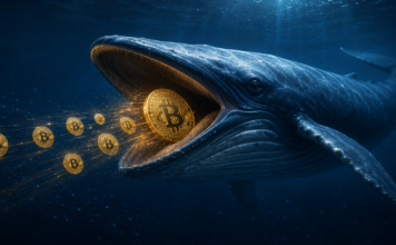Bullisches Bitcoin-Signal? Große Wale bauen ihre Bestände massiv aus Großer Wal sammelt mehrere goldene Bitcoin ein