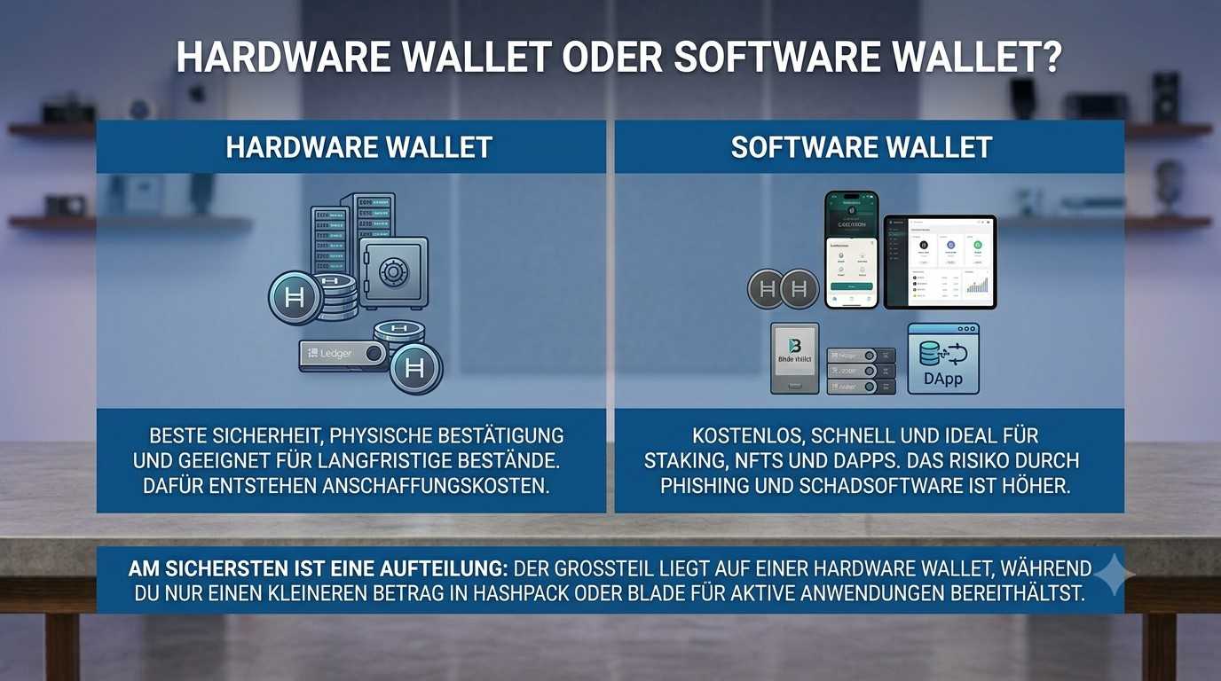 Hardware Wallet oder Software Wallet