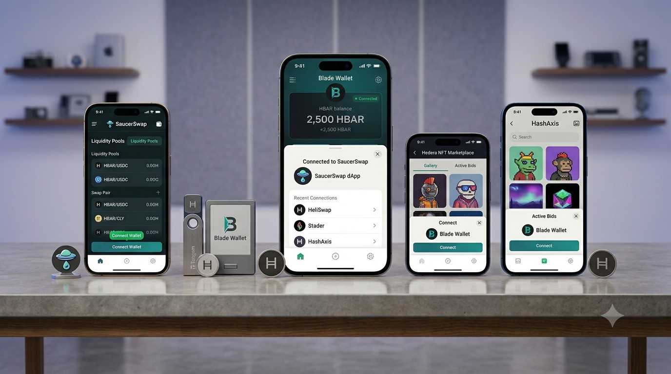 Hedera Blade Wallet DeFi NFT Uebersicht