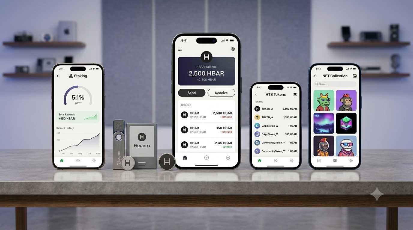 Hedera Krypto App Übersicht