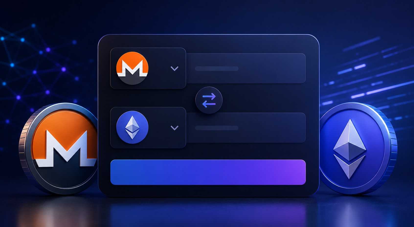 SimpleSwap Logo oder Monero-Wechselmaske