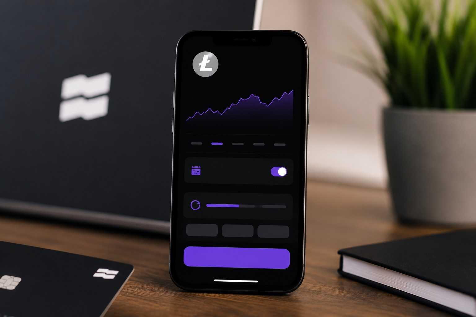 Trade Republic Litecoin Sparplan auf dem Smartphone