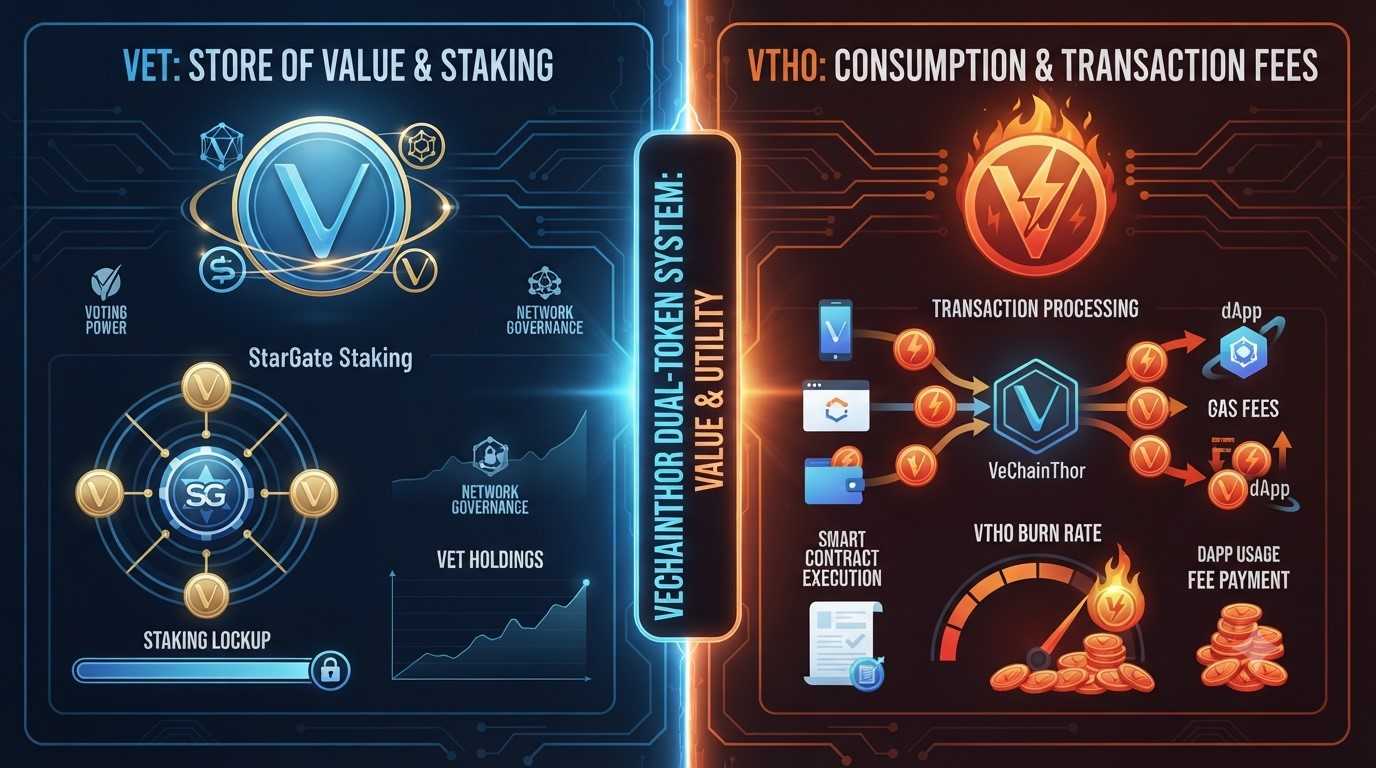 VeChain VET und VTHO Dual Token System