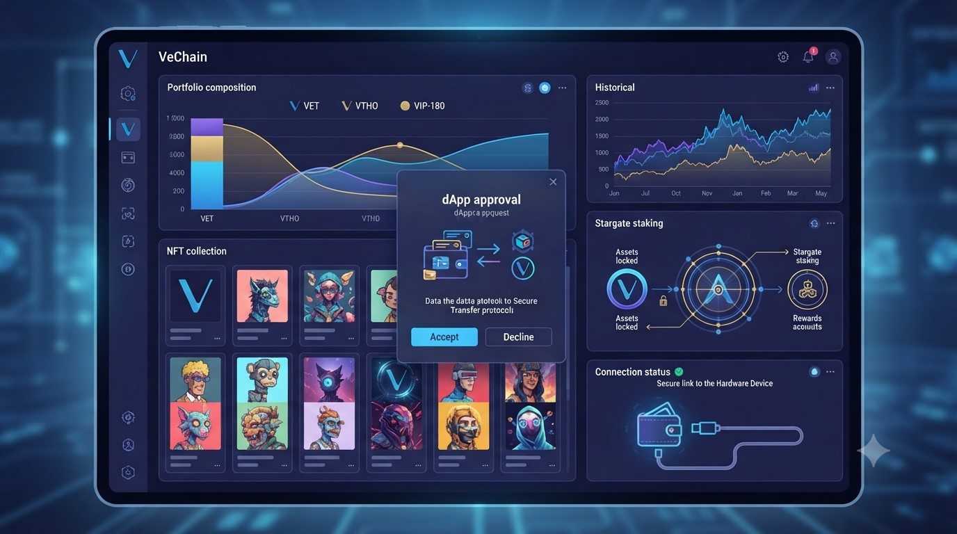 VeWorld Dashboard VeChain Portfolio und Staking