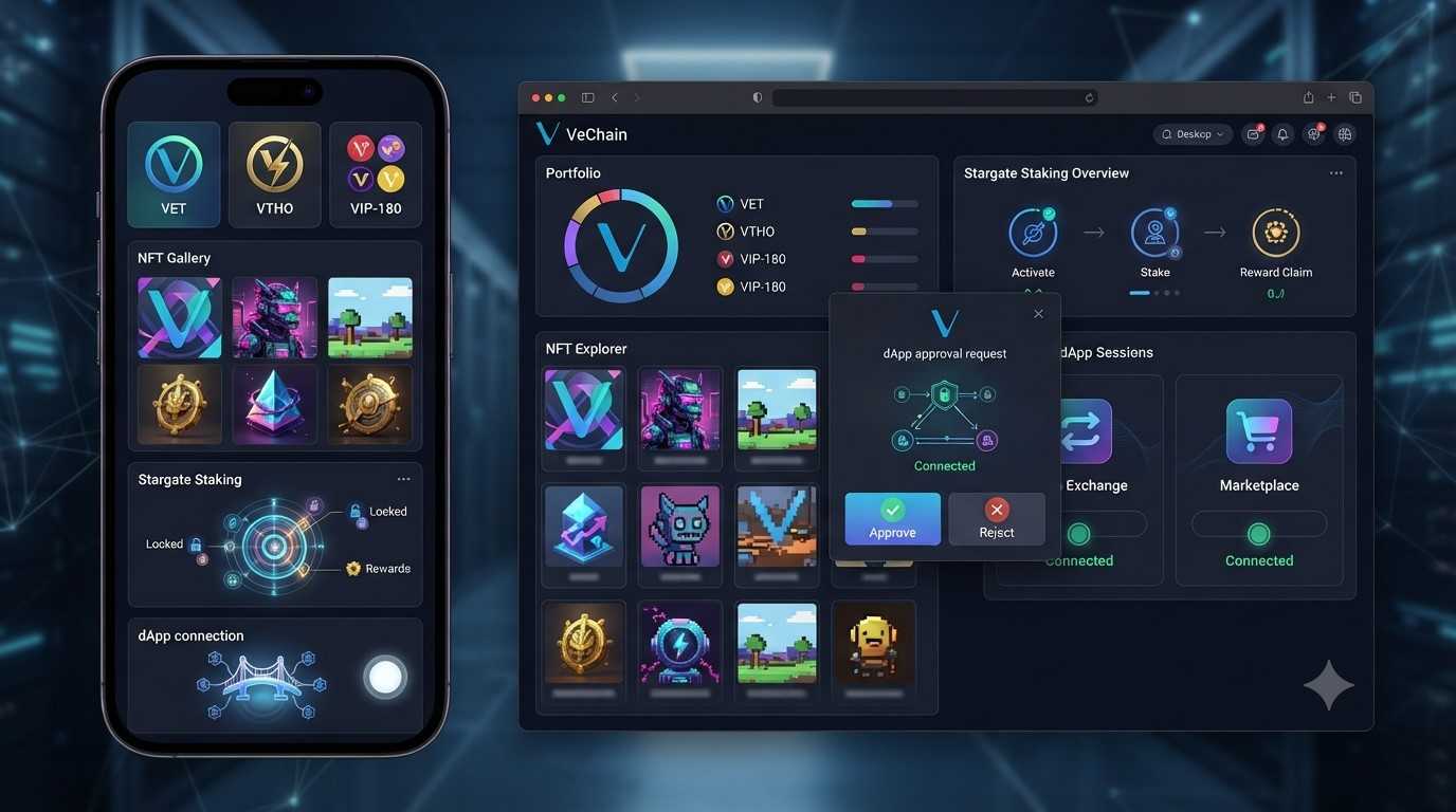 VeWorld Wallet Mobile und Desktop Übersicht