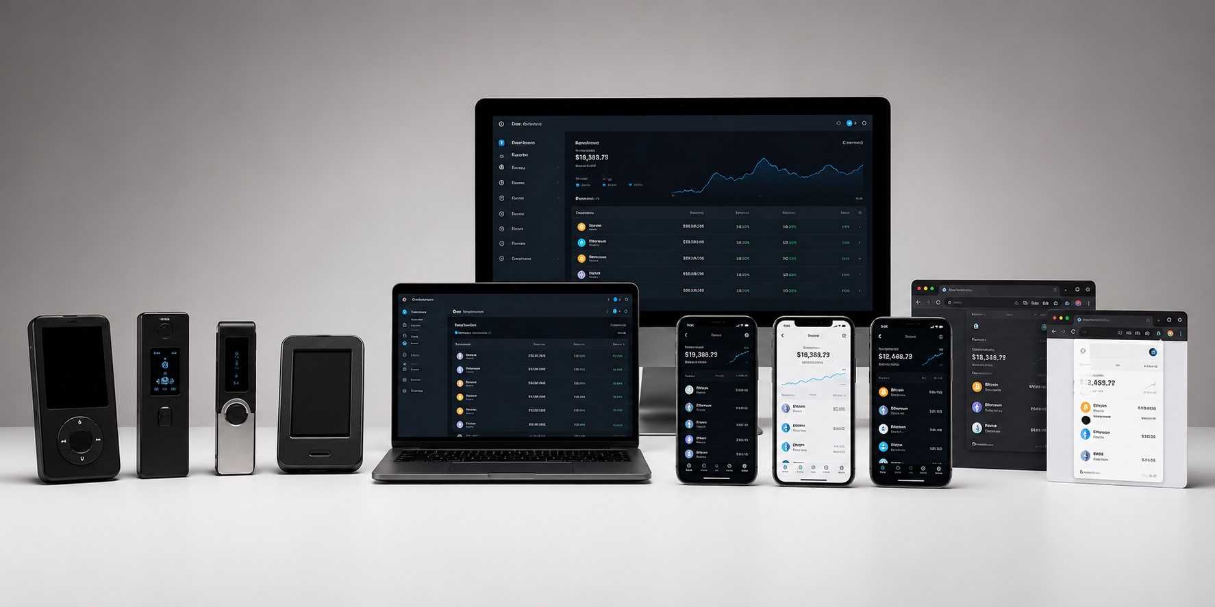 Wallet Übersicht Hardware Desktop Mobile Browser