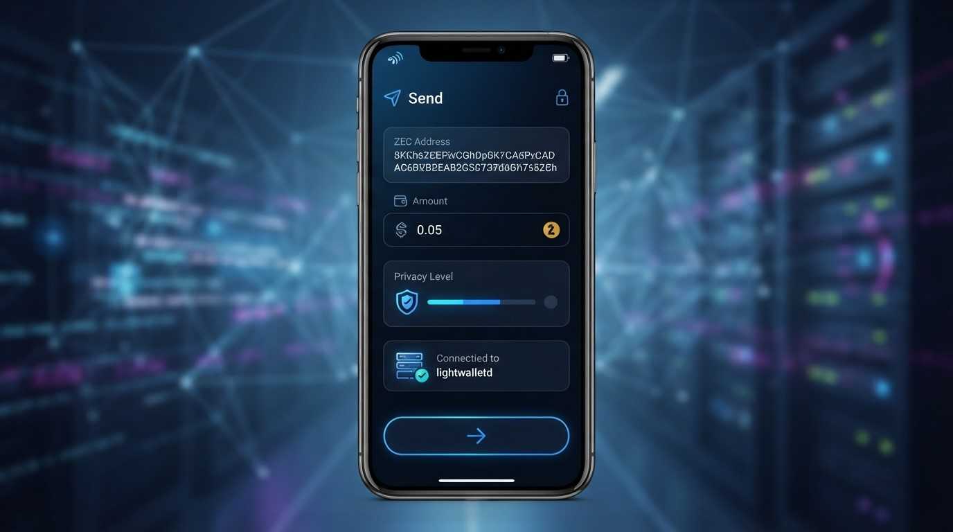 Zecwallet Lite Mobile Wallet Senden von Zcash