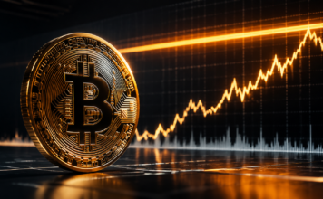 Bitcoin vor der Trendwende? Dreifacher Widerstand bremst die Rally Bitcoin vor einer Kursgrafik mit einer technischen Widerstandszone