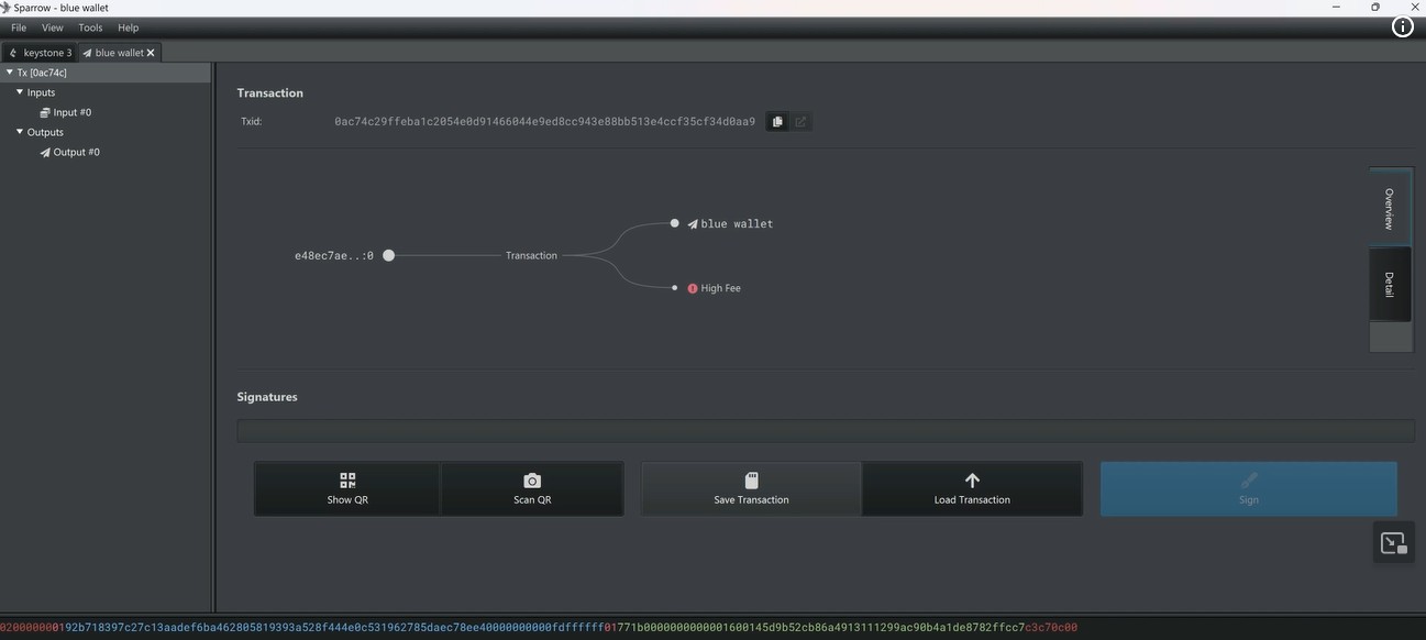 Bitcoin mit der Keystone 3 Pro Hardware Wallet und BlueWallet sicher versenden