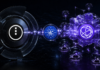 Cardano-Partnerchain Midnight setzt für private Swaps auf Celestia Logos von Midnight, Cardano und Celestia, verbunden durch einen digitalen Datenstrom für private Zswap-Angebote