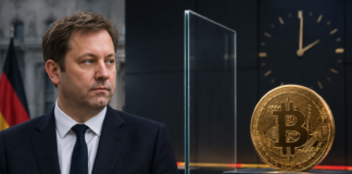 Jahressteuergesetz ohne Abschaffung der Krypto-Haltefrist: Klingbeil bleiben diese drei Wege KI-generierte Darstellung von Lars Klingbeil neben einer Bitcoin-Münze, getrennt durch eine Glasscheibe