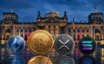 Krypto-Haltefrist: Warum der 12. August für Klingbeil wichtig wird Bitcoin, Ethereum, XRP und Solana vor dem Deutschen Bundestag