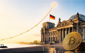 30.000 Mitzeichnungen erreicht: Petition zur Krypto-Haltefrist bekommt öffentliche Anhörung „Bitcoin vor dem Reichstag mit stark ansteigender Kurve als Symbol für wachsenden politischen und wirtschaftlichen Druck rund um die Krypto-Haltefrist.“