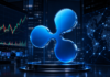 Ripple steigt in den Aktienmarkt ein: Prime startet neue Handelssparte Ripple-Logo vor einem Aktienchart und einem digitalen Finanznetzwerk