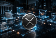 Ripple stärkt Position im Milliardenmarkt der Tokenisierung durch neue Investments XRP-Symbol vor einer digitalen Infrastruktur für tokenisierte Fonds und Wertpapiere