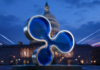 Ripple-Logo vor dem US-Kapitol zur Abstimmung über den CLARITY Act