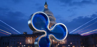 Ripple-Logo vor dem US-Kapitol zur Abstimmung über den CLARITY Act