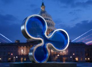 Ripple-Logo vor dem US-Kapitol zur Abstimmung über den CLARITY Act