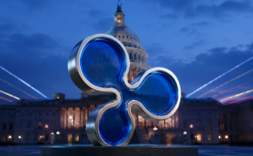 Ripple-Logo vor dem US-Kapitol zur Abstimmung über den CLARITY Act
