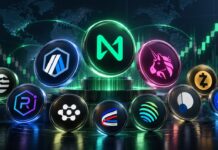 Diese Altcoins outperformen den Kryptomarkt – Jetzt noch einsteigen? Altcoin-Rally mit den Logos von NEAR, Arbitrum, Uniswap, Raydium, Aptos, FET, Aerodrome, Jupiter, Pendle, Zcash und Dash vor steigenden Kurscharts.