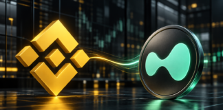 Binance listet Hyperliquid: Warum HYPE trotzdem fällt Binance-Logo neben dem HYPE-Symbol von Hyperliquid vor einem dunklen Handelshintergrund