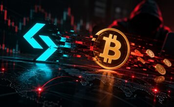 BREAKING: Bitcoin-Börse Bitget gehackt – Angreifer erbeuten 350 Millionen USD Bitget-Logo und Bitcoin-Symbol vor digitaler Cyberangriff-Kulisse