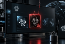 IOTA-Wallet mit gefälschtem Voucher-NFT und Phishing-Warnung