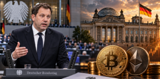Klingbeil schweigt zur Haltefrist: Kein Krypto-Gesetz im Haushalt Lars Klingbeil vor dem Bundestag mit Bitcoin und Ethereum zum Bundeshaushalt 2027