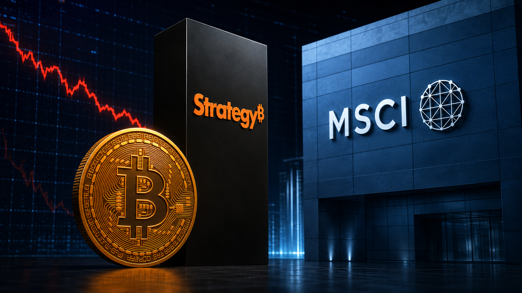 Bitcoin zwischen Strategy und MSCI vor einer fallenden Indexkurve